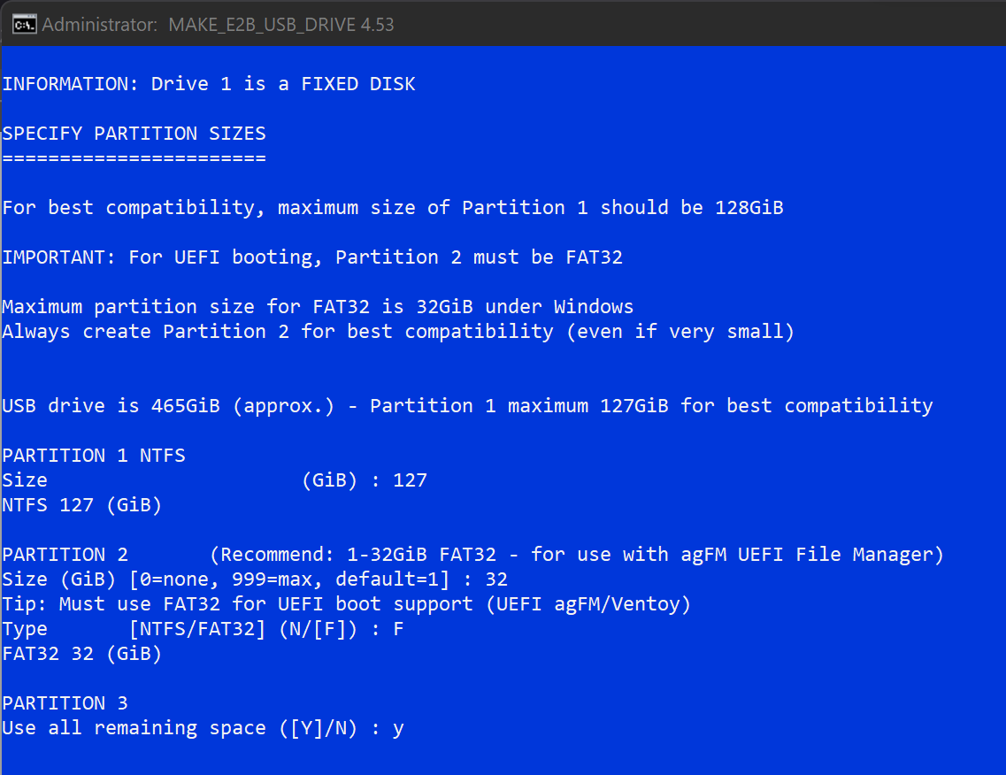 Use remaining space for partition 3